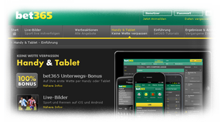 Erstklassiges bet365 mobile Angebot